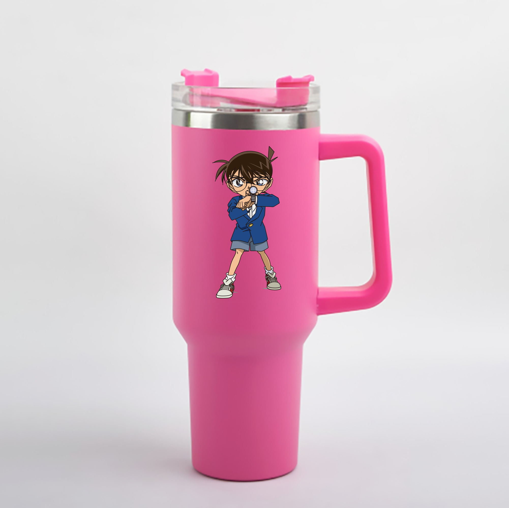 （画像用） 名探偵コナン 江戸川 コナン Detective Conan Conan Edogawa 1200mL車用タンブラー - クリスタルステッカー（プラスチックストロー付き）